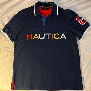 Nautica Men’s Logo Rugby Polo Shirt